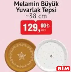 MELAMİN BÜYÜK YUVARLAK TEPSİ 38 CM